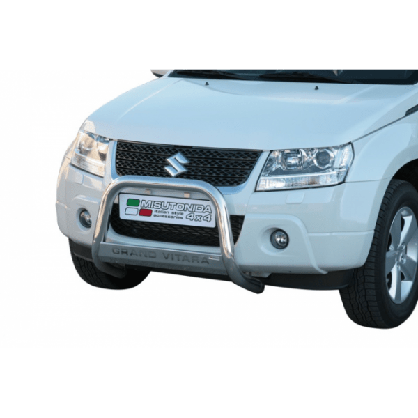 Misutonida Bull Bar Ø63mm inox srebrni za Suzuki Grand Vitara 3 i 5 vrata 2009-2013+ s EU certifikatom