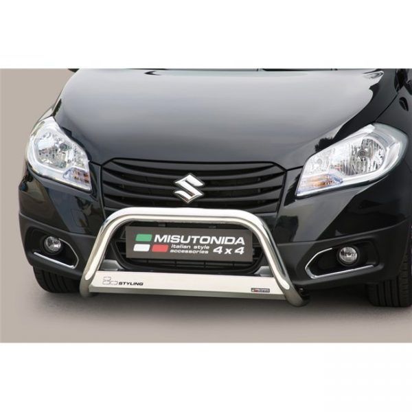 Misutonida Bull Bar Ø63mm inox srebrni za Suzuki Sx4 S-Cross 2013-2016 s EU certifikatom