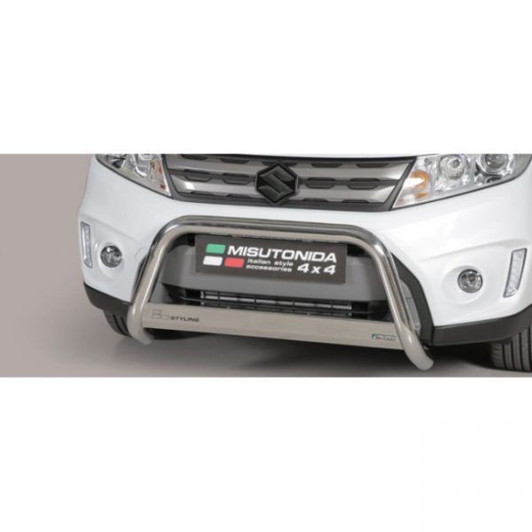 Misutonida Bull Bar Ø63mm inox srebrni za Suzuki Vitara 2015-2018 s EU certifikatom