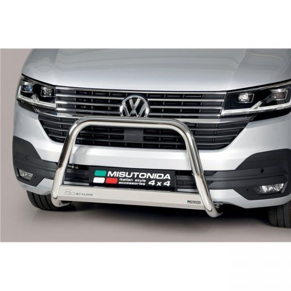 Misutonida Bull Bar Ø63mm inox srebrni za Volkswagen T6 2019 s EU certifikatom