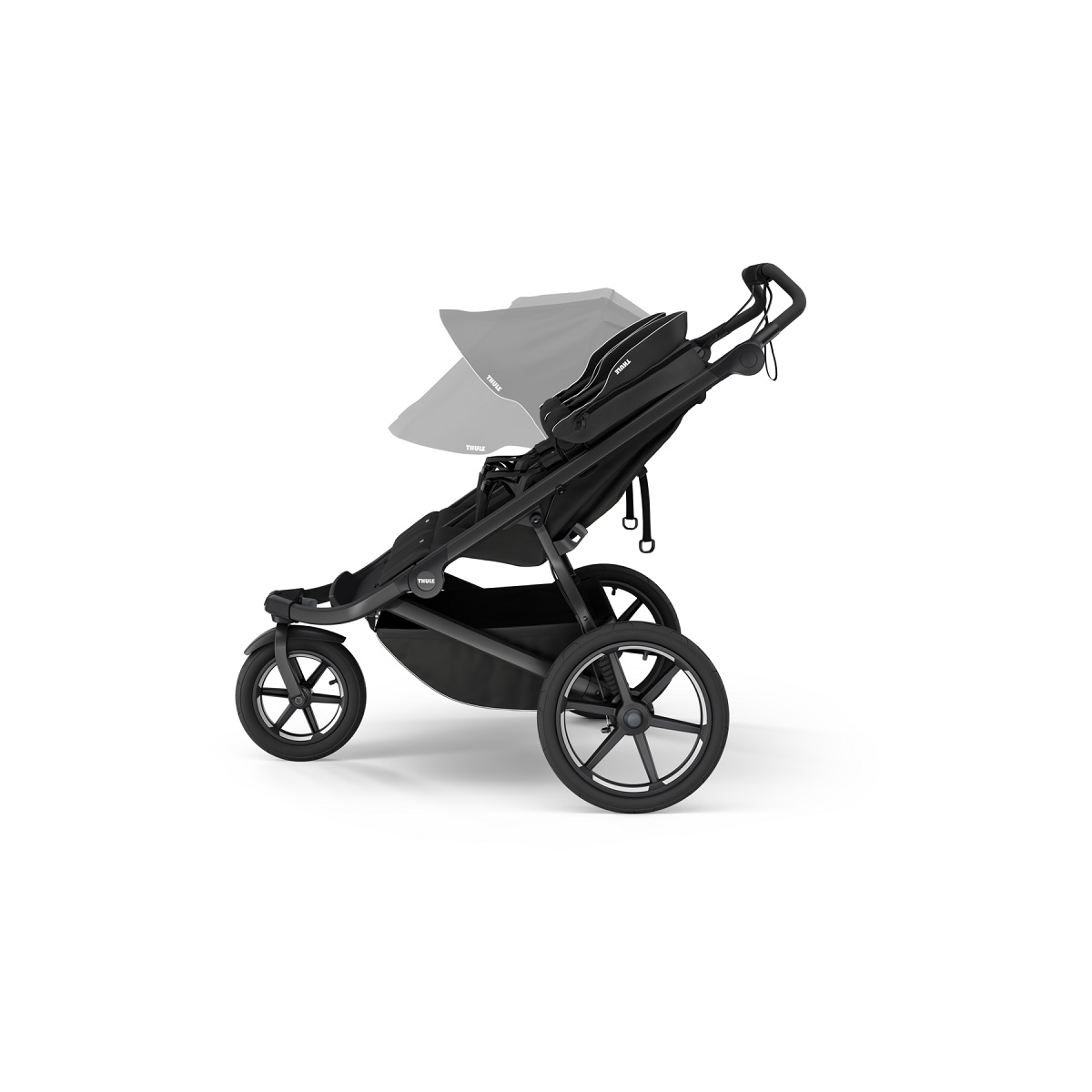 Thule Urban Glide 3 Double crna dječja kolica za dva djeteta